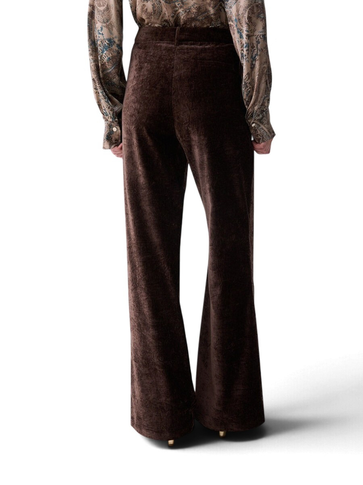 Donkerbruine geklede broek Liu Jo