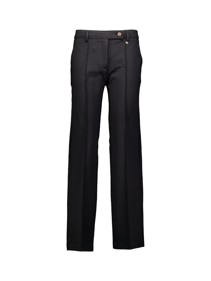 Zwarte rechte broek met sierknoop Liu Jo