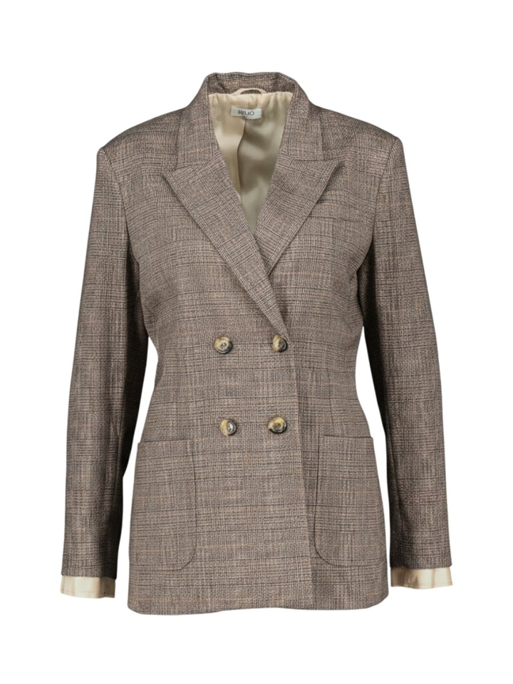 Bruine blazer met Prince of Wales-ruit Liu Jo 