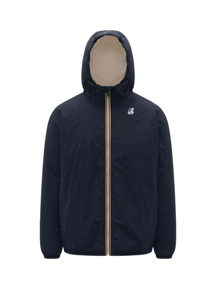 Donkerblauwe jas met teddy binnenkant Claude Orsett K-way
