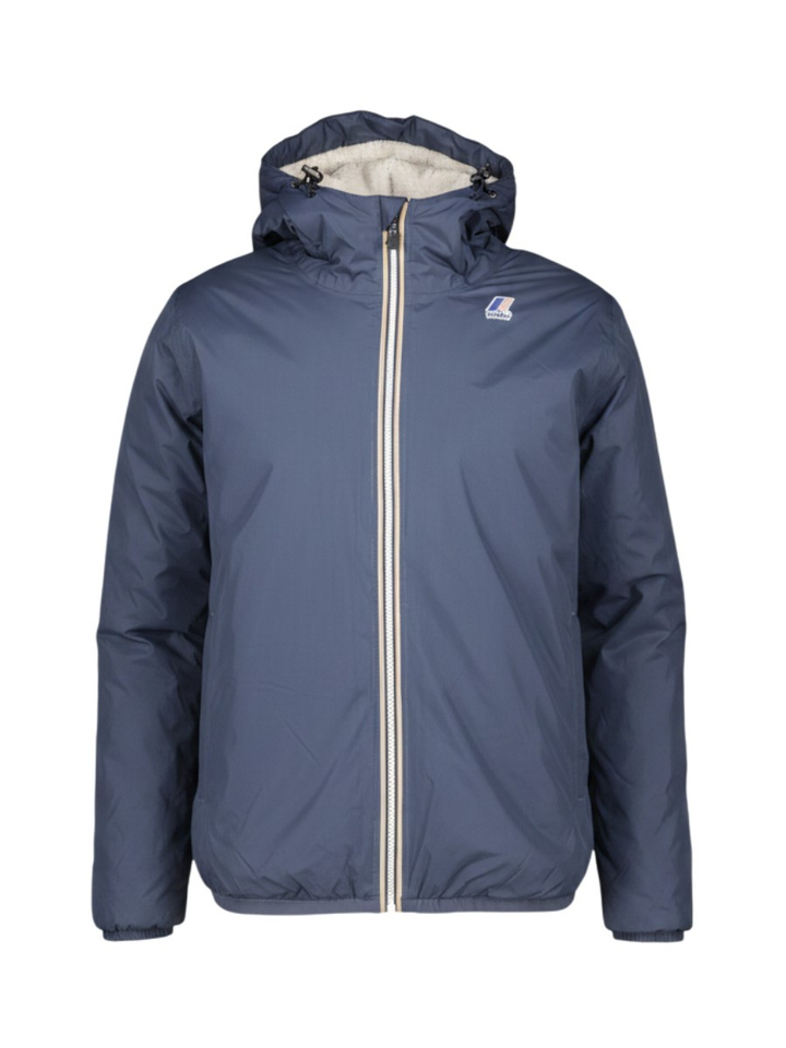 Donkerblauwe jas met teddy binnenkant Claude Orsett K-way 