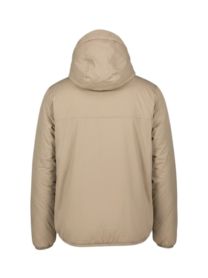 Beige jas met rits en teddy binnenkant K-way