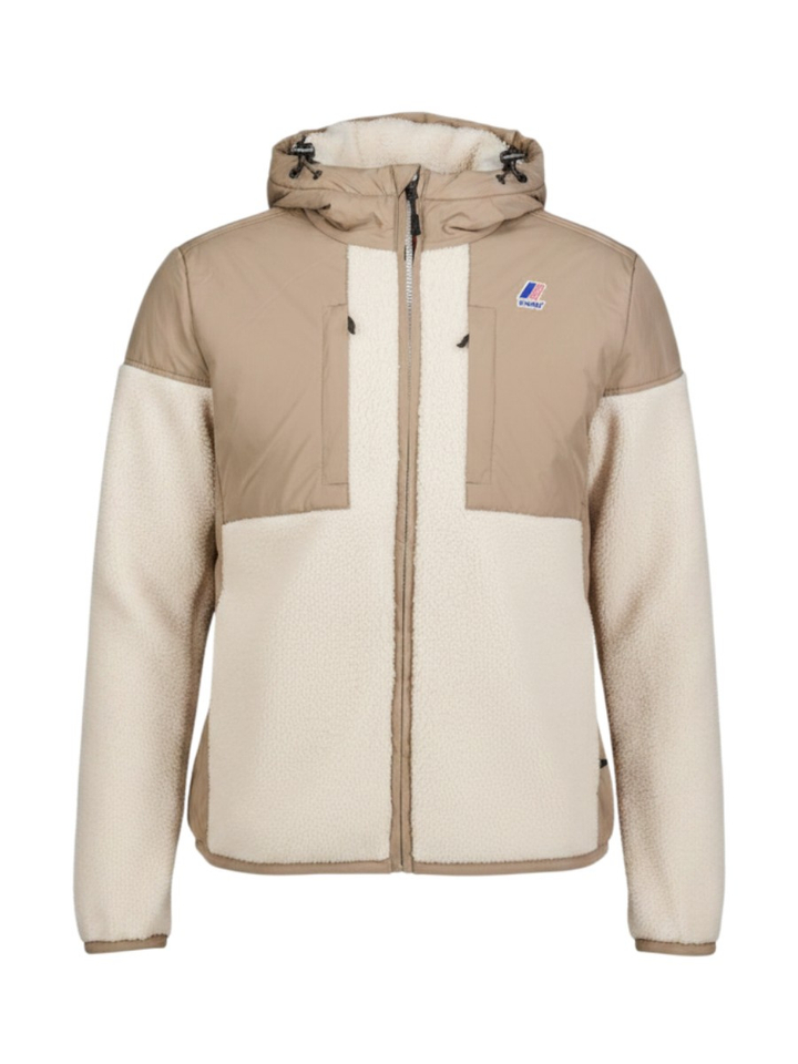 Beige jas in teddy Saùmmson Orsetto K-way