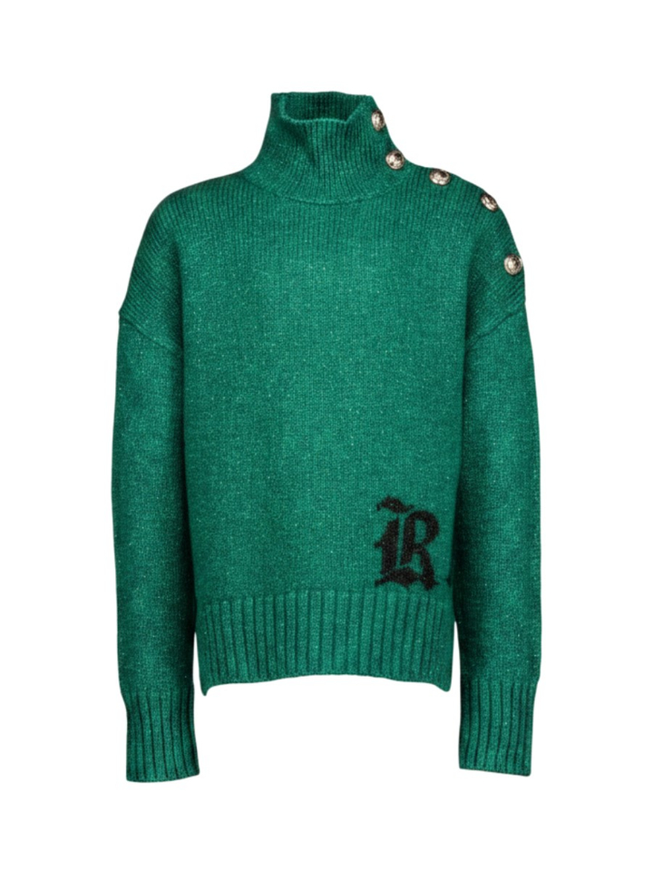 Groene gebreide trui met knoopdetail Zadig&Voltaire 