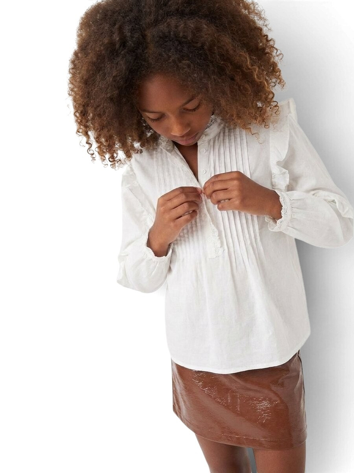 Witte bloes met kanten detail Zadig&Voltaire