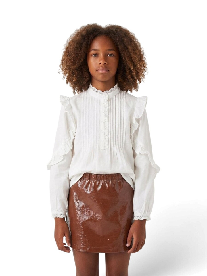 Witte bloes met kanten detail Zadig&Voltaire