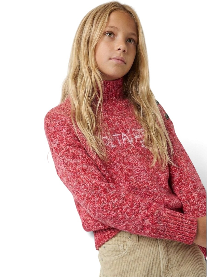 Meerkleurige rode trui met knoopdetail Zadig&Voltaire