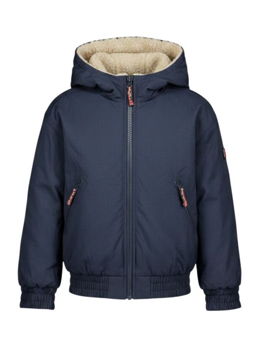 Donkerblauwe jas met kap Hamza Bellerose