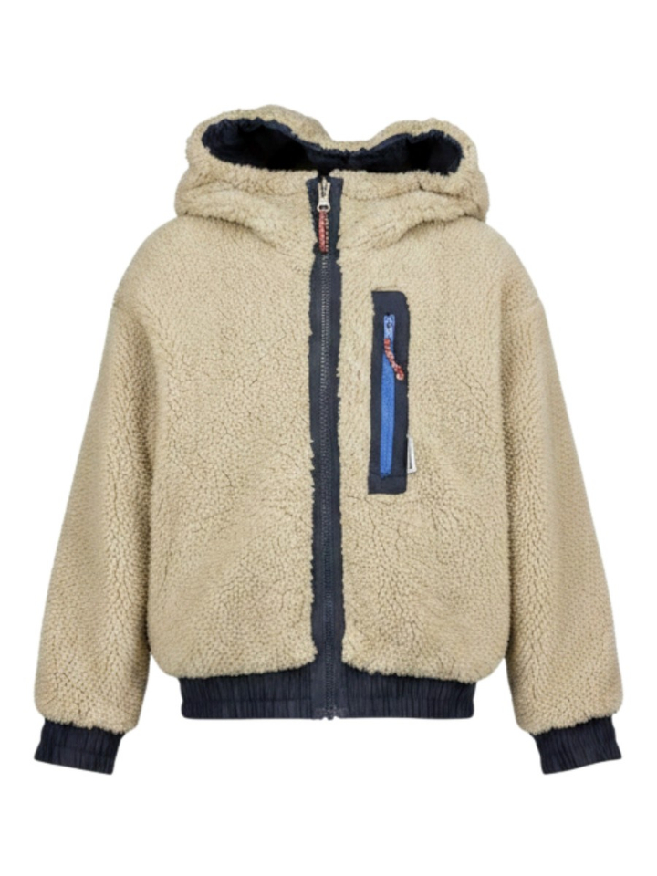 Donkerblauwe jas met kap Hamza Bellerose 