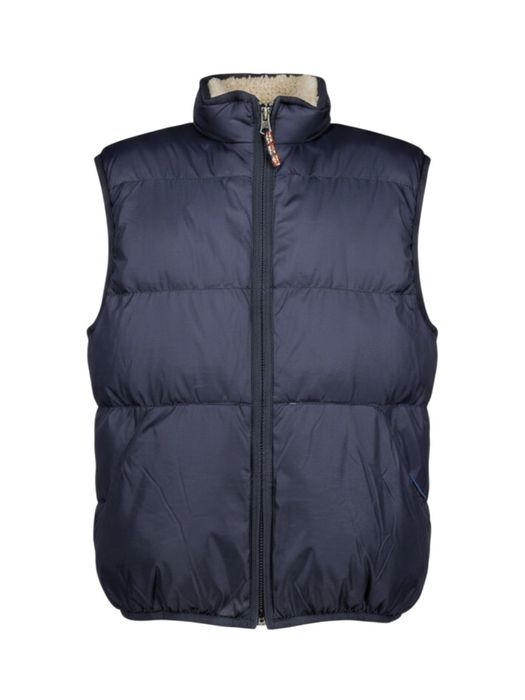 Donkerblauwe omkeerbare bodywarmer met teddy voering Bellerose