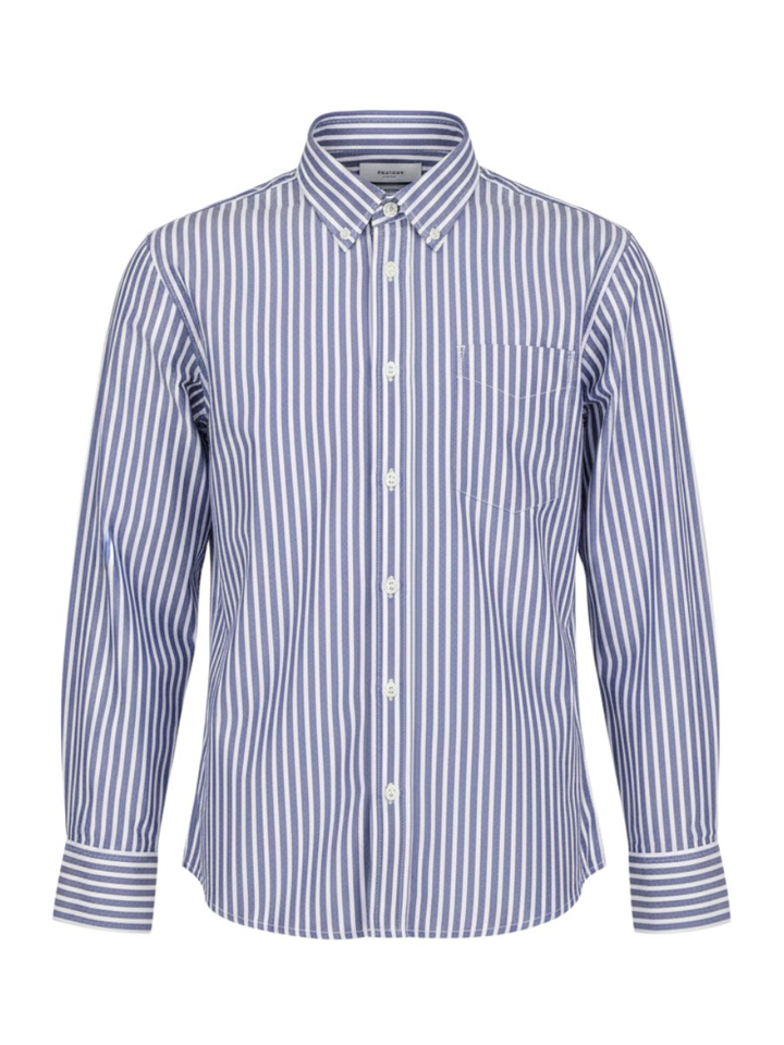 Blauw gestreept katoenen hemd Gulian Bellerose