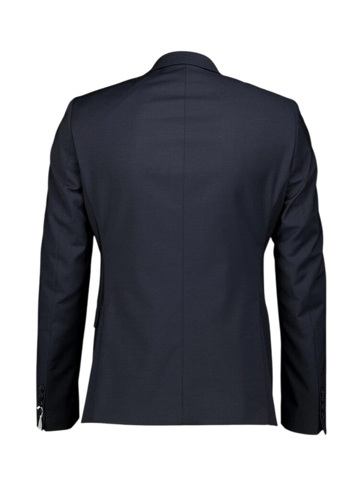 Donkerblauwe blazer met witte detail Nick Digel 