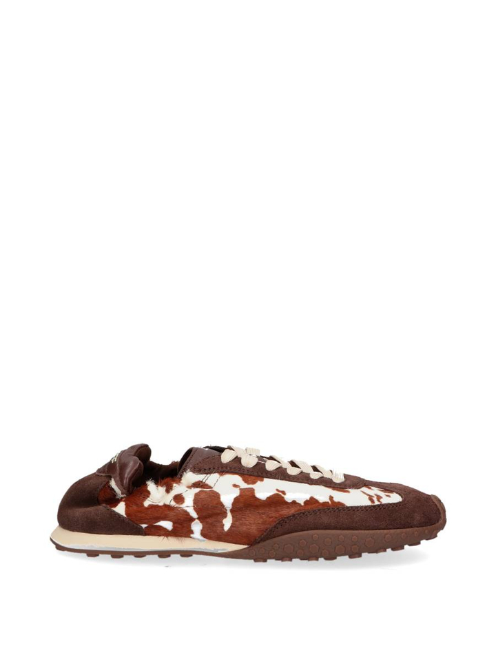 Bruin animal print lage sneakers Bridge HOFF