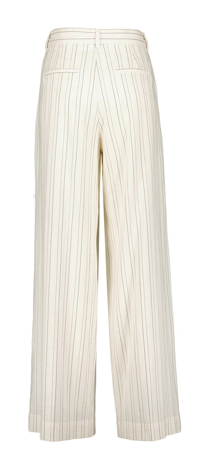 Gerstreepte beige lange broek Malba Neo Noir