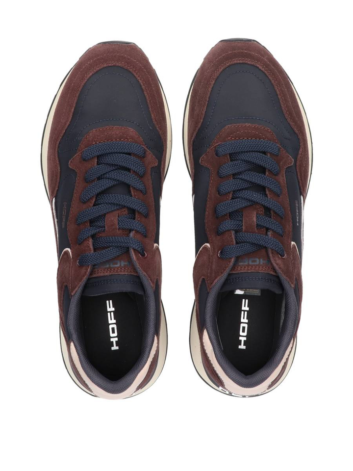 Bruine/donkerblauwe lage sneakers City Hoff
