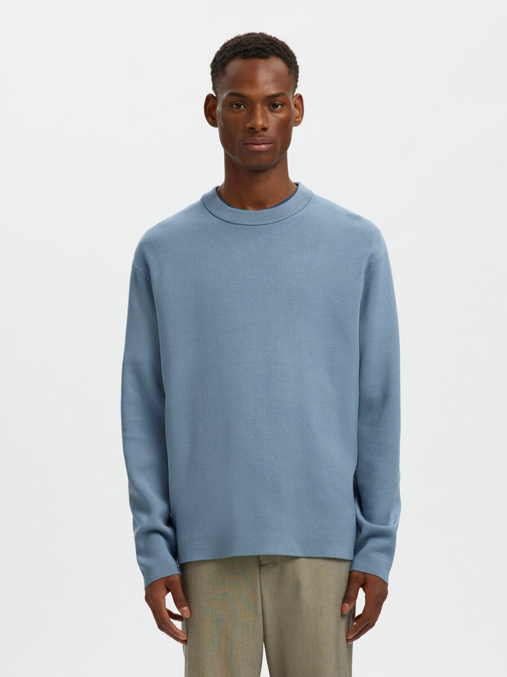 Dusty blue trui Selected