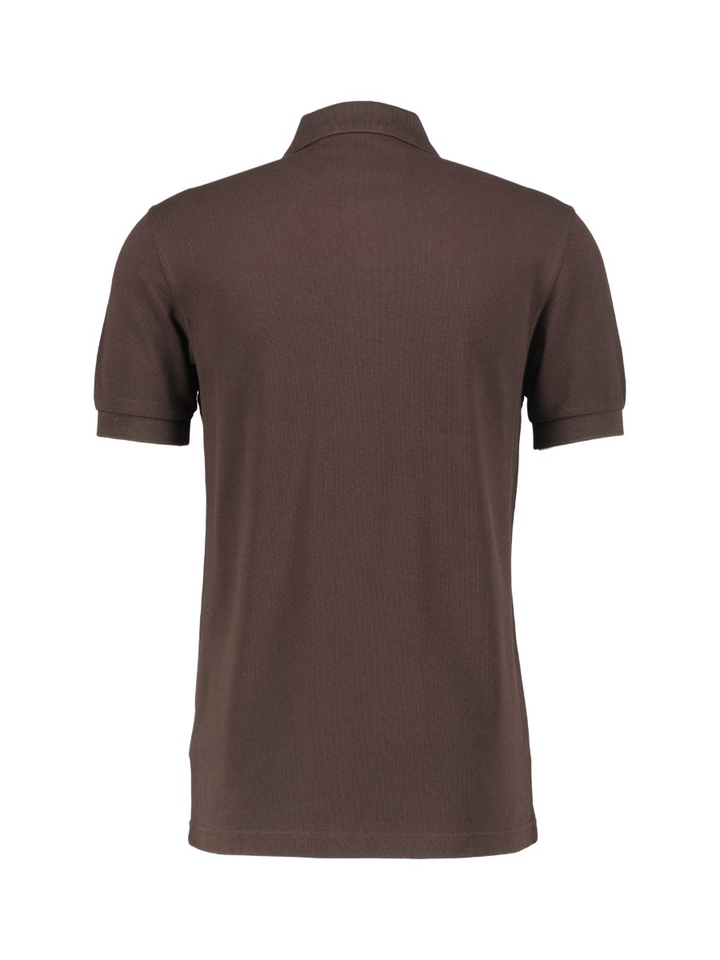 Bruine katoenen polo met korte mouwen Fred Perry