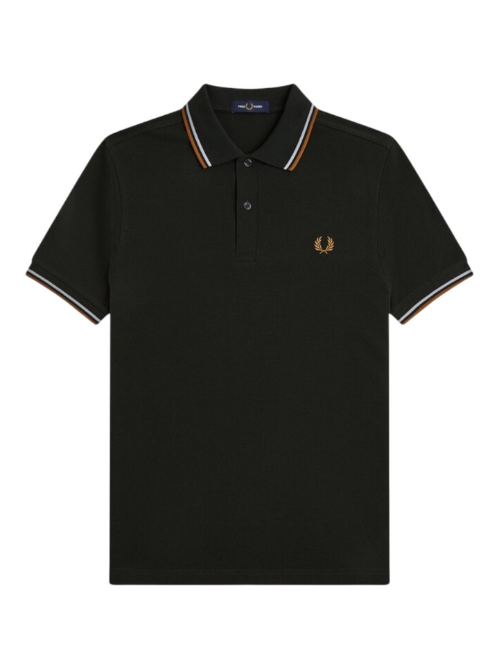Groene katoenen polo met korte mouwen Fred Perry