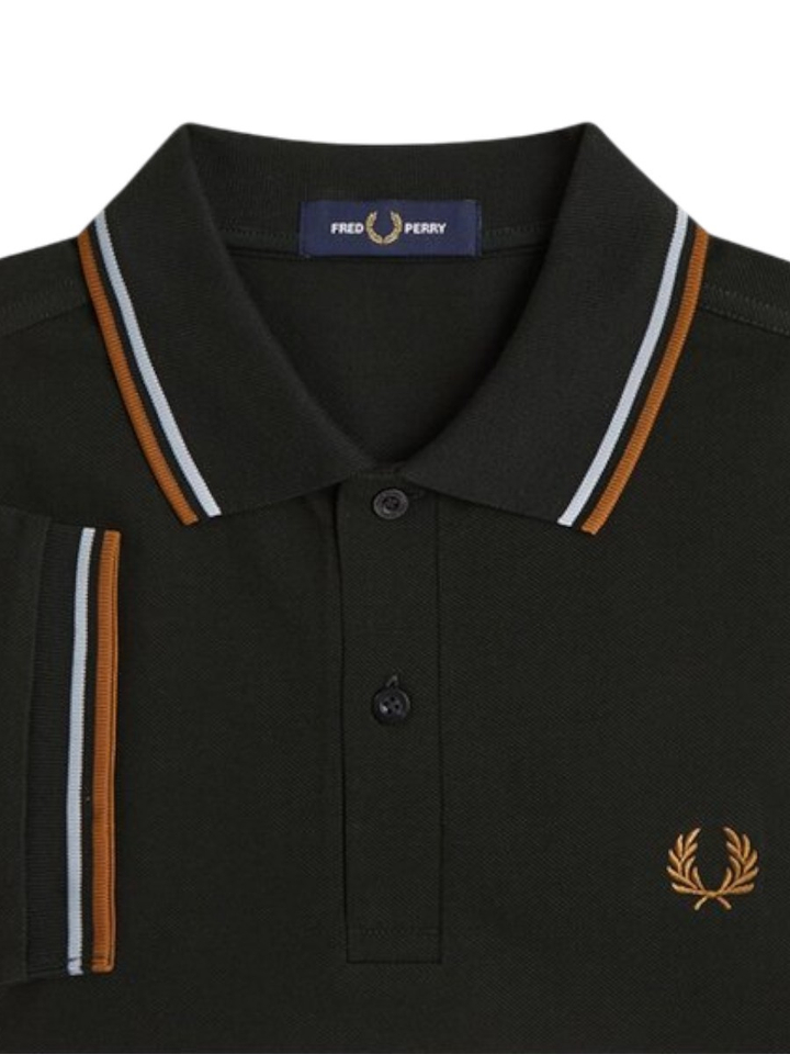 Groene katoenen polo met korte mouwen Fred Perry