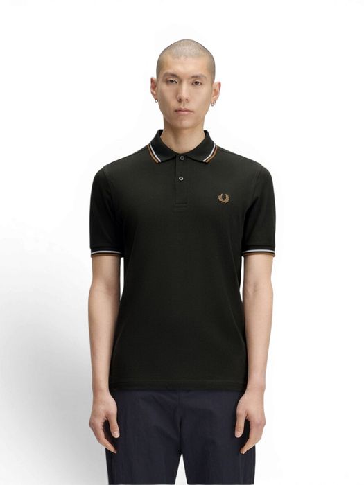 Groene katoenen polo met korte mouwen Fred Perry