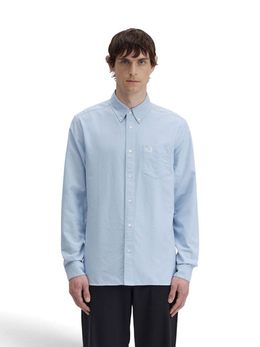 Lichtblauw katoenen hemd (casual) Fred Perry