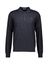 Donkerblauwe polo van katoen en wol met lange mouwen Fred Perry 