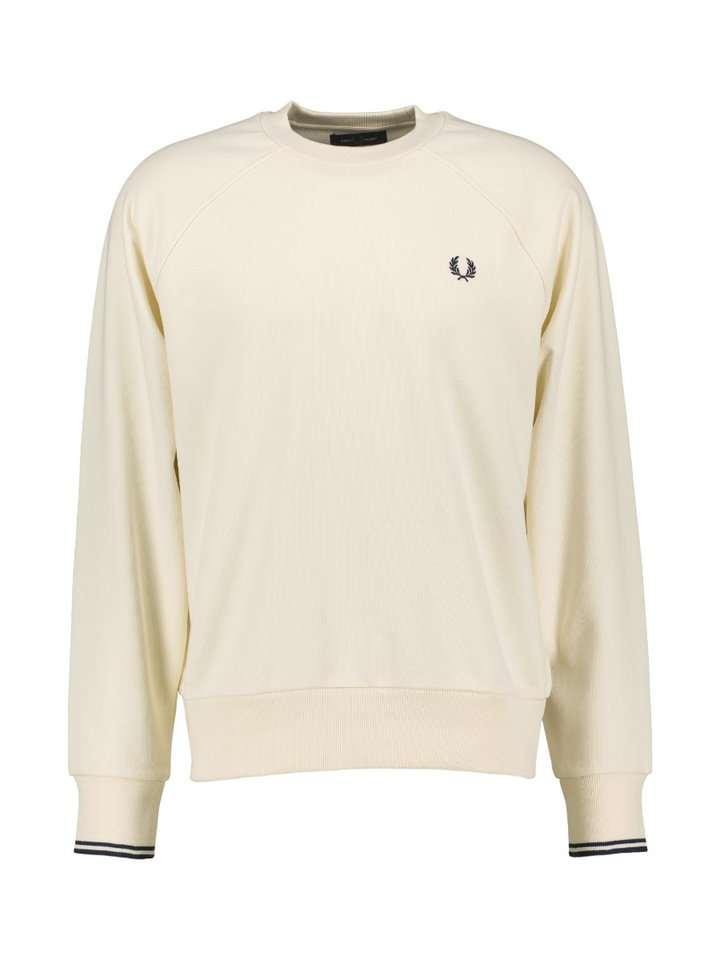 Ecru sweater met logo Fred Perry