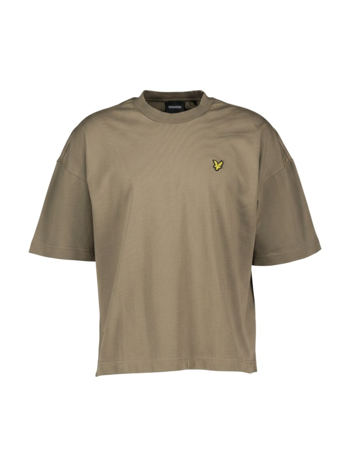 Kaki groene katoenen T-shirt Lyle&Scott