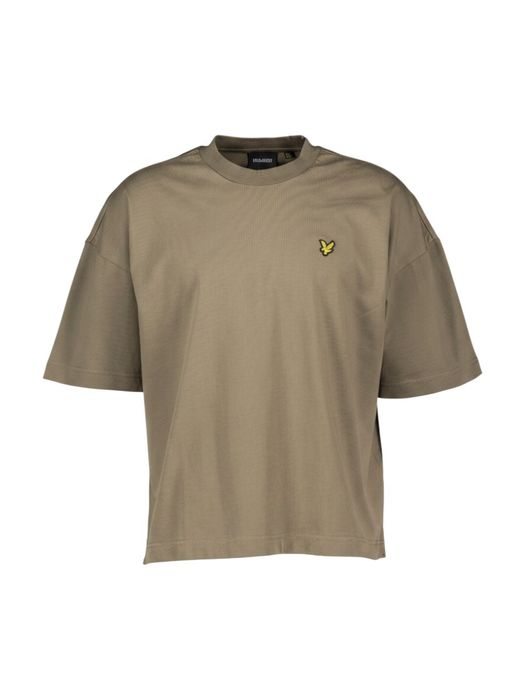 Kaki groene katoenen T-shirt Lyle&Scott