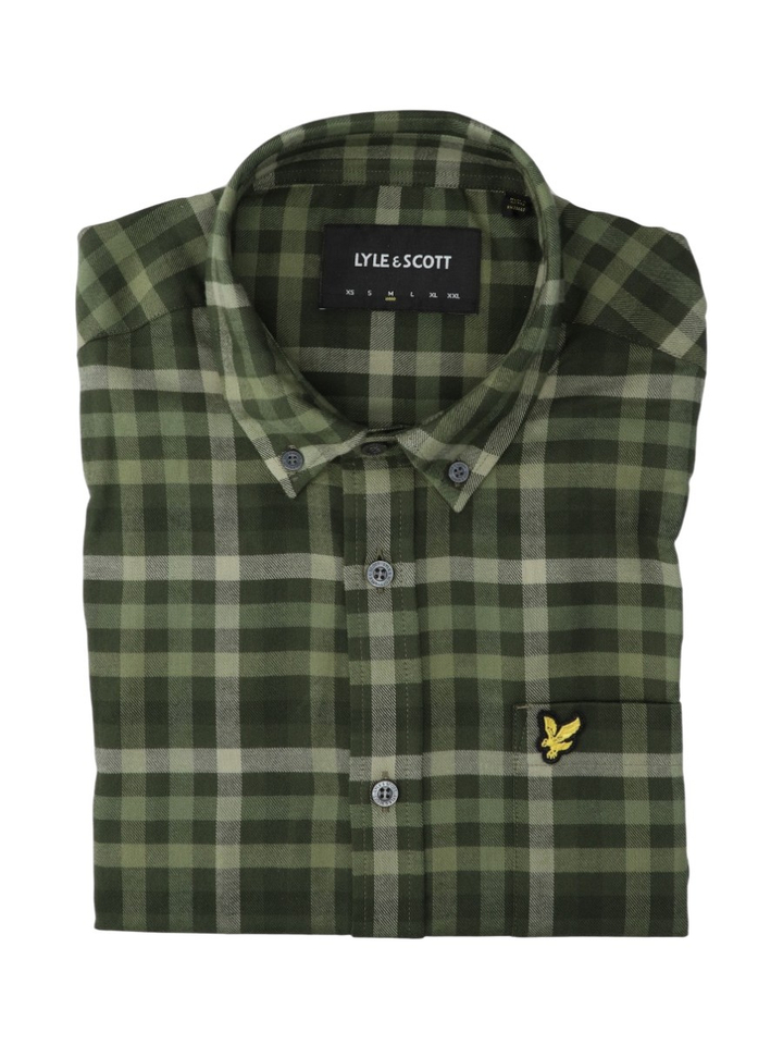 Groen geruit hemd Regular Fit Lyle & Scott