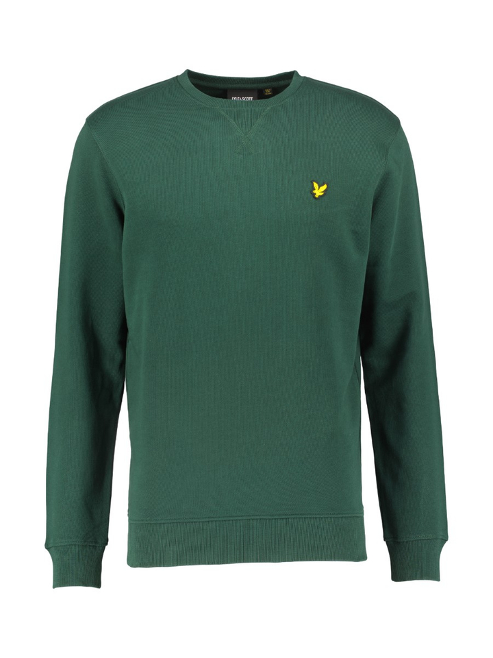 Donkergroene sweater met logo Lylle&Scott 