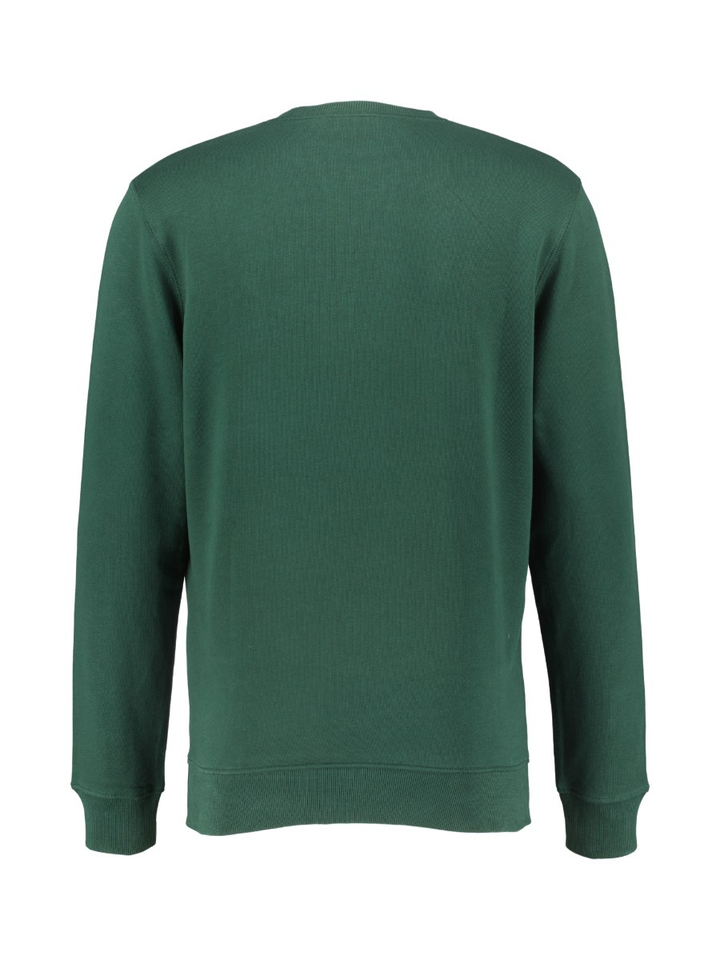 Donkergroene sweater met logo Lylle&Scott 
