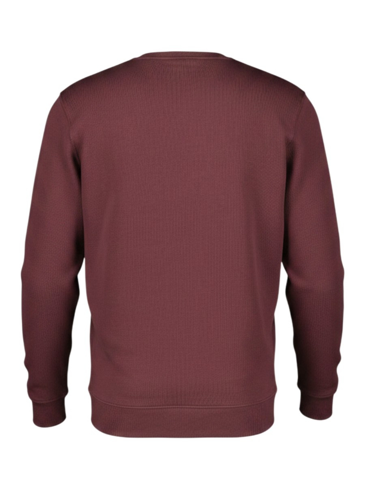 Bordeaux katoenen sweater hals Lyle&Scott
