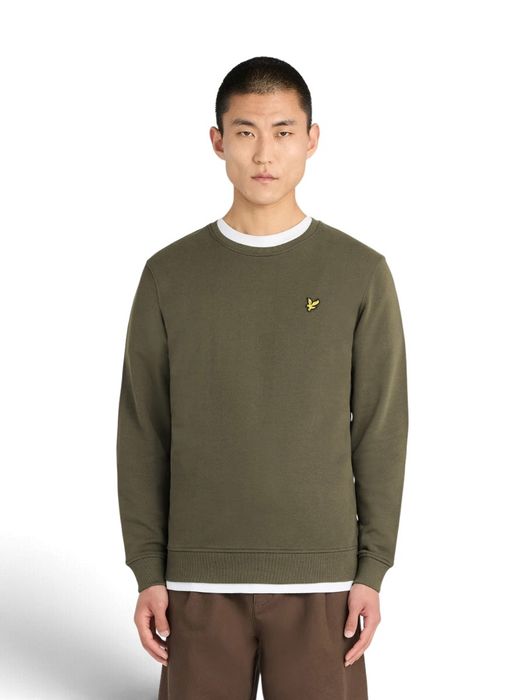 Kaki groene katoenen sweater Lyle&Scott