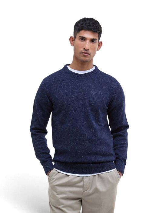 Blauwe wollen trui Barbour