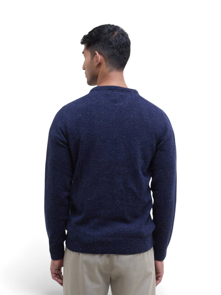 Blauwe wollen trui Barbour