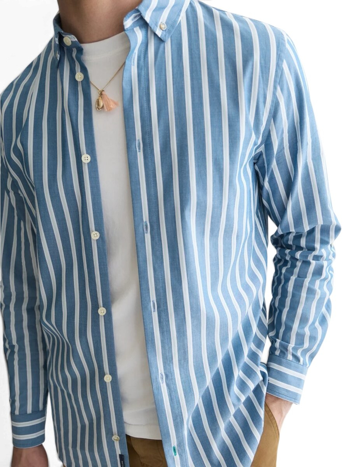 Blauw wit gestreept hemd Scotch & Soda