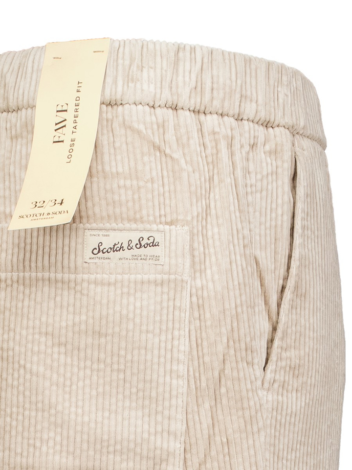 Beige broek in ribflueel Scotch & Soda