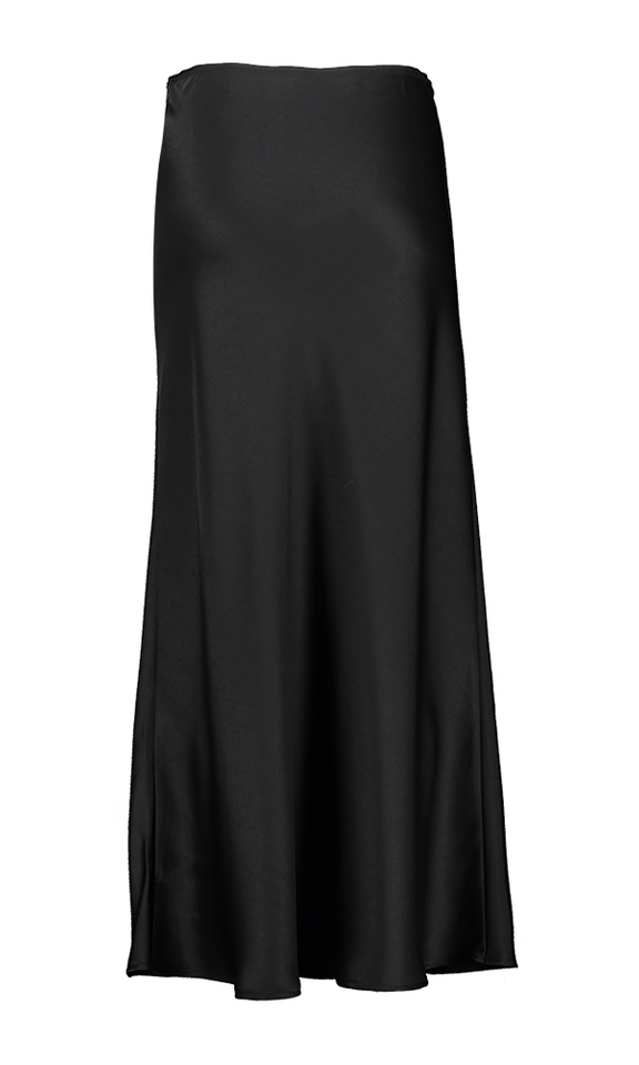 Zwarte glanzende rok met elastiek Vicky Neo Noir