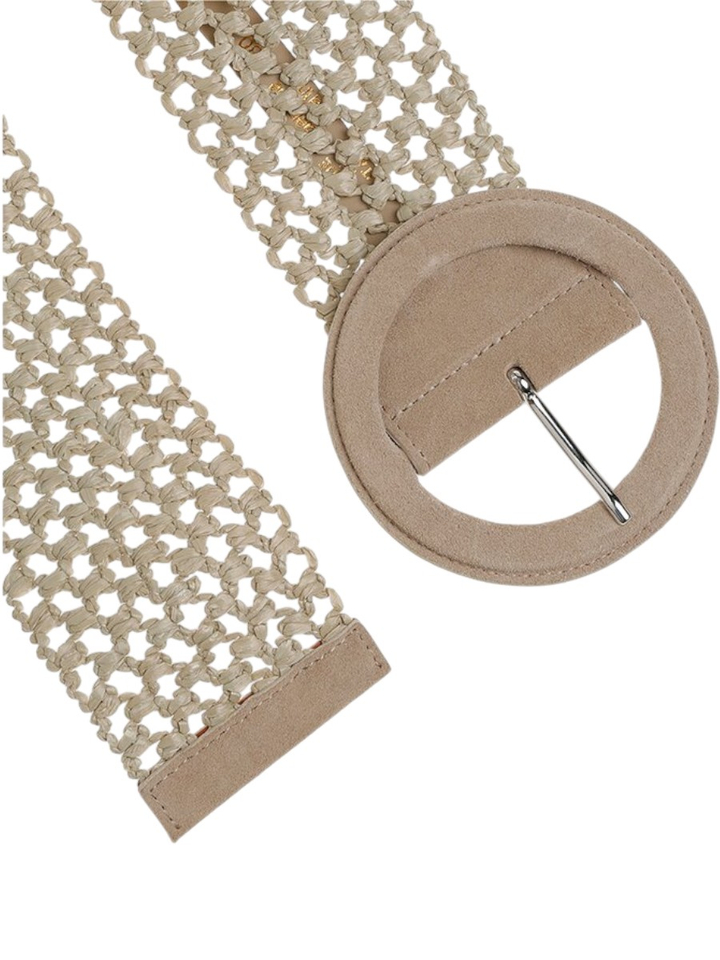 Beige raffia riem Xandres 