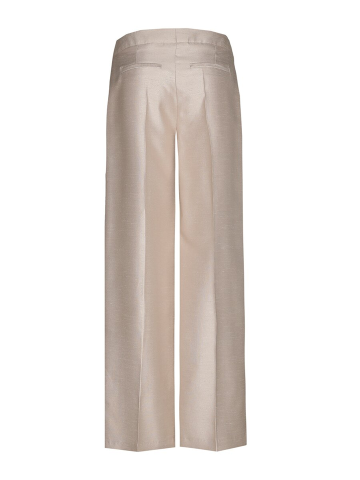 Beige geklede broek met zijden look Peyvin Xandres 