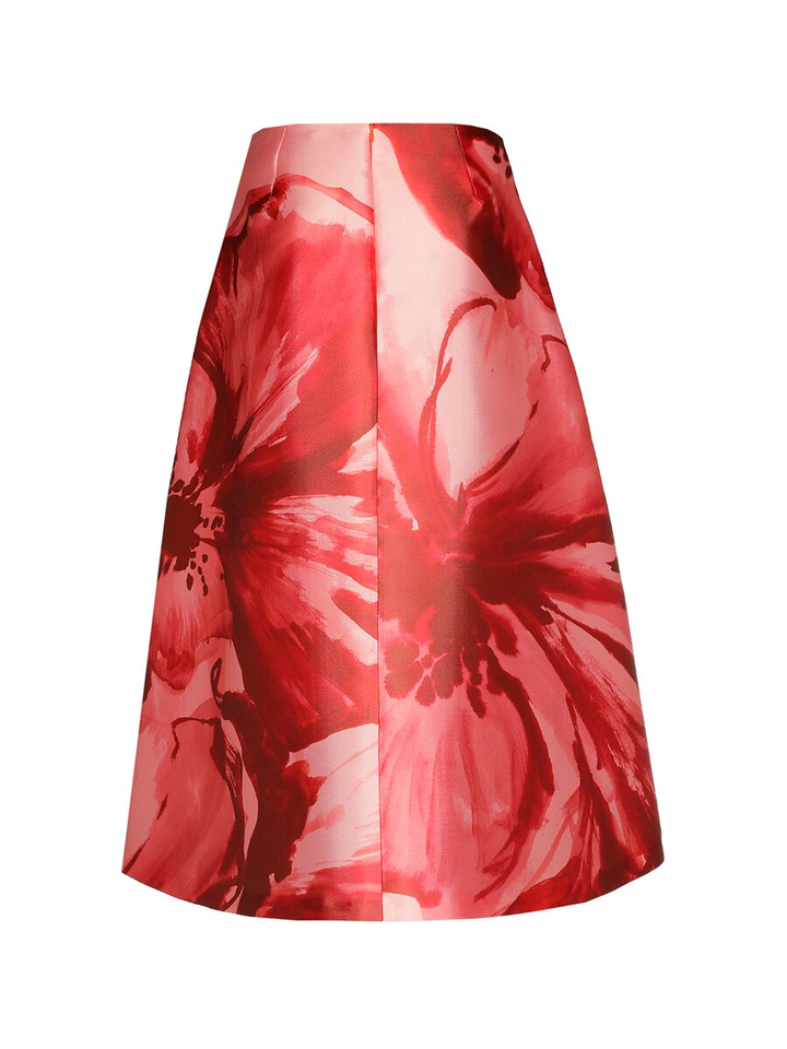 Oranje lange rok met print Rayma Xandres 