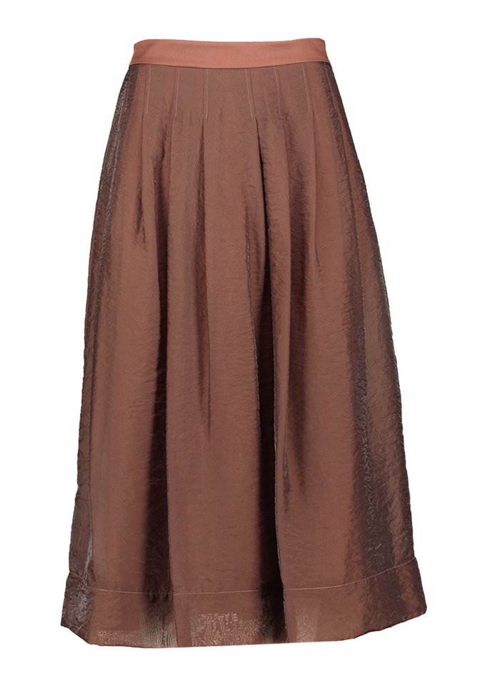 Bruin lange rok Raymos Xandres