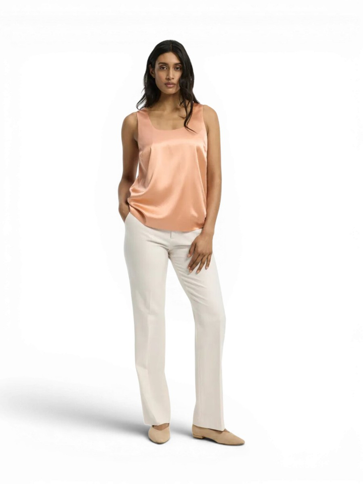 Oranje glanzende top Tail Xandres