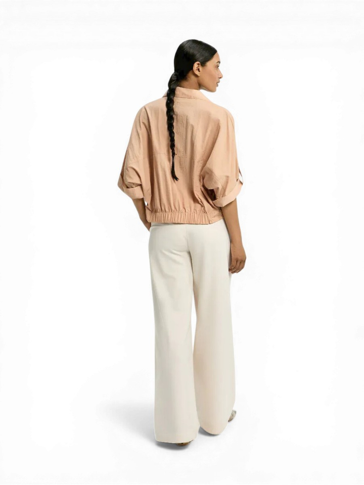 Beige elegante broek met wijde pijpen Phia Xandres
