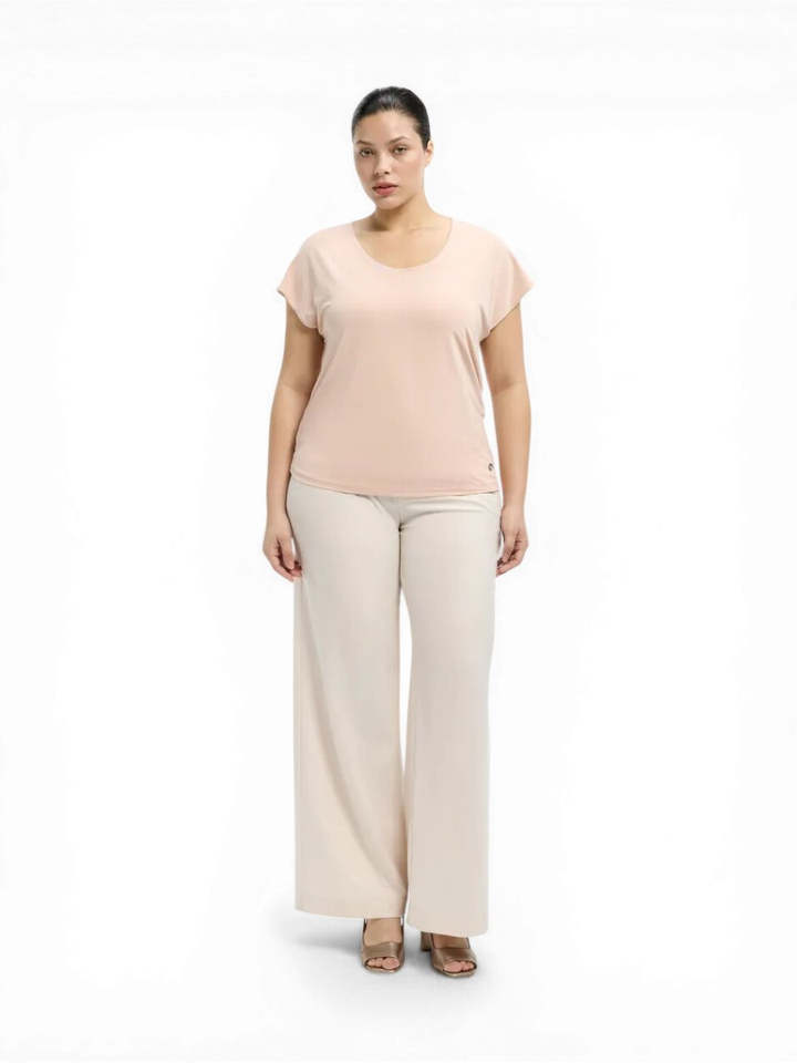 Beige elegante broek met wijde pijpen Phia Xandres