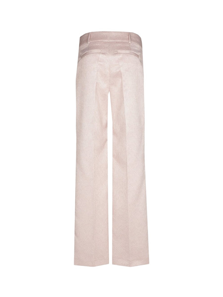 Roze geklede broek met structuur Panchita Xandres