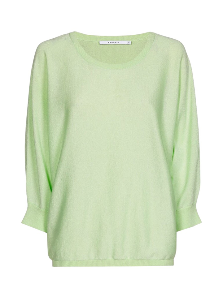 Groene soepelvallende glitter trui Gerrett Xandres