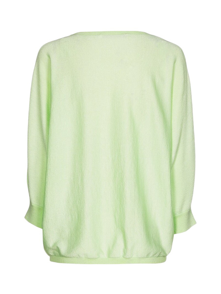 Groene soepelvallende glitter trui Gerrett Xandres