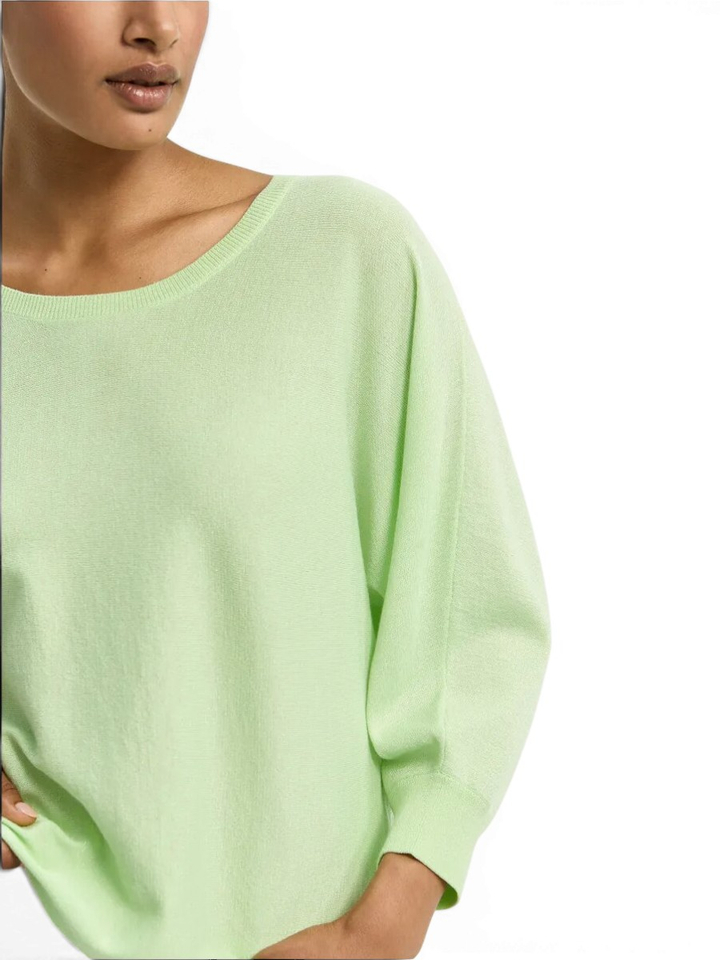 Groene soepelvallende glitter trui Gerrett Xandres